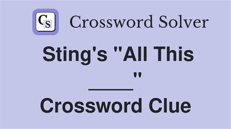 sting crossword clue